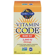 Garden of Life Vitamin Code Raw D3 Capsules - 2000 IU