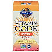 Garden of Life Vitamin Code Raw D3 Capsules - 5,000 IU