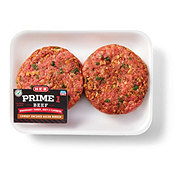 H-E-B Prime 1 Beef Burger Patties - Cowboy Bacon