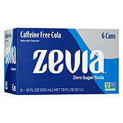 Zevia Caffeine Free Cola Soda 6 pk Cans