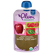 Plum Organics Baby Food Pouch - Apple Raspberry Spinach & Greek Yogurt