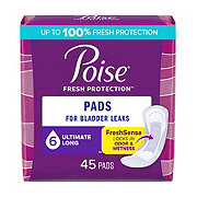 Poise Incontinence + Postpartum Long Pads - 6 Drop Ultimate