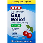 H-E-B Extra Strength Gas Relief Cherry Chewable Tablets