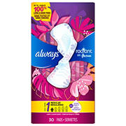 Always Radiant FlexFoam Pads Regular Absorbency, with Wings, Scented Size 1