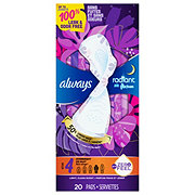 Always Radiant FlexFoam Overnight Pads with Wings - Size 4