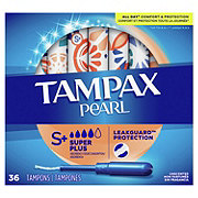 Tampax Pearl Tampons Super Plus Absorbency, Unscented