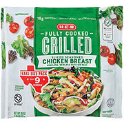 H-E-B Fully Cooked Frozen Sliced & Seasoned Grilled Chicken Breast - Texas-Size Pack