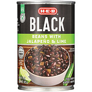H-E-B Black Beans With Lime & Jalapenos