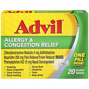 Advil Allergy and Congestion Relief Coated Tablets