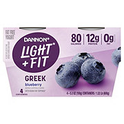 Light + Fit Blueberry Greek Nonfat Yogurt Pack, 4 Ct