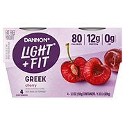 Light + Fit Cherry Greek Nonfat Yogurt Pack, 4 Ct