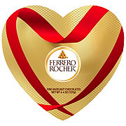 Ferrero Rocher Fine Hazelnut Chocolates Valentine's Heart Gift Box, 10 pc