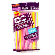 Acadian Trading Neon Flexible Straws