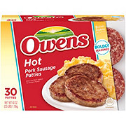 Owens Frozen Pork Sausage Patties - Hot