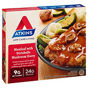 Atkins Low Carb Living Meatloaf & Portobello Mushroom Gravy Frozen Meal