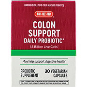 H-E-B Colon Support Daily Probiotic Capsules