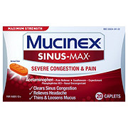 Mucinex Sinus-Max Severe Congestion & Pain Caplets