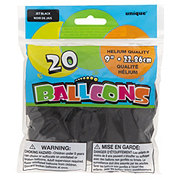 unique Latex Balloons - Jet Black, 20 Ct