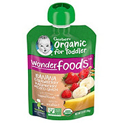 Gerber Organic for Toddler Wonderfoods Pouch - Banana Strawberry Raspberry Mixed Grain