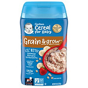 Gerber Cereal for Baby Grain & Grow Lil' Bits - Oatmeal Banana & Strawberry