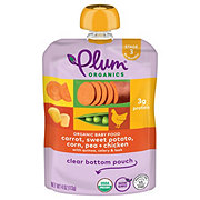 Plum Organics Baby Food Pouch - Carrot Sweet Potato Corn Pea & Chicken