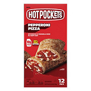 Hot Pockets Pepperoni Pizza Crispy Crust Frozen Snacks, Pizza Snacks Made with Mozzarella Cheese, 12 Count Frozen Sandwiches 12 ea