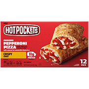 Hot Pockets Pepperoni Pizza Crispy Crust Frozen Snacks, Pizza Snacks Made with Mozzarella Cheese, 12 Count Frozen Sandwiches 12 ea
