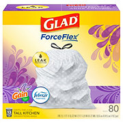 Glad ForceFlex Tall Kitchen Drawstring Trash Bags, 13 Gallon - Gain Lavender Scent with Febreze Freshness