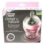 Tommee Tippee Closer to Nature Night-time Baby Bottle & Breast-Like  Pacifier, Glow in the Dark Rings