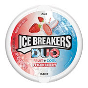 Ice Breakers Duo Fruit Plus Cool Strawberry Sugar Free Mints