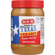 H-E-B Made in Texas Creamy Peanut Butter, 28 oz
