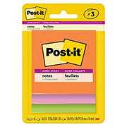 Post-it Energy Boost Collection Super Sticky Notes, 45 ct