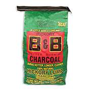 B&B Charcoal 100% Hickory Lump Charcoal