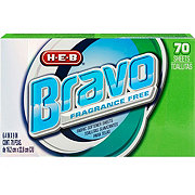 H-E-B Bravo Free & Clear Fabric Softener Dryer Sheets