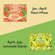 Shiner Seasonal Beer 12 pk Cans - Peach Wheat OR Lemonade Shandy