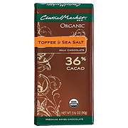Central Market Organic 36% Cacao Milk Chocolate Bar - Toffee & Sea Salt