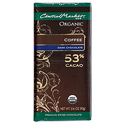 Central Market Organic 53% Cacao Coffee Dark Chocolate Bar