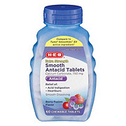 H-E-B Assorted Berries Extra Strength Smooth Antacid Chewable Tablets