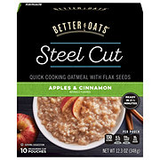 Better Oats Steel Cut Instant Oatmeal - Apples & Cinnamon