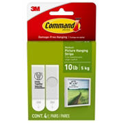 Command Medium Picture Hanging Strips - White
