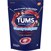 Tums Chewy Delights Ultra Strength Very Cherry Antacid Soft Chew