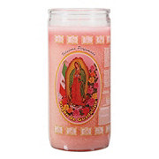 Brilux Virgen de Guadalupe Scented Religious Candle - Pink Wax