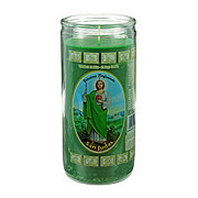 Brilux San Judas Religious Candle - Green Wax