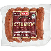 H-E-B Applewood Smoked Pork Sausage Links - Cranberry