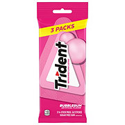 Trident Sugar Free Chewing Gum - Bubblegum, 3 Pk