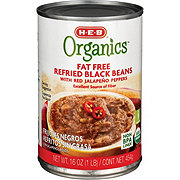 H-E-B Organics Fat Free Refried Black Beans with Jalapenos