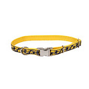 Coastal Pet Products Pet Attire 5/8 Inch Adjustable Nylon Collar with Yellow Buttercup Ribbon Size Small/Medium