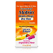 Infant's Motrin Concentrated Drops, Dye-Free, Berry