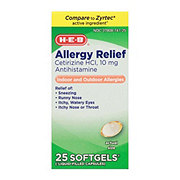 H-E-B Allergy Relief  Cetirizine 24 Hour Softgels – 10 mg