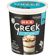 H-E-B Organics 18g Protein Nonfat Greek Yogurt - Plain